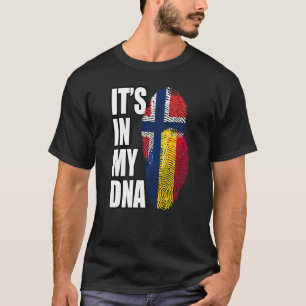 Camiseta Chade E Norueguês Mix DNA Flag Heritage Premiu