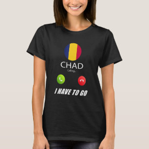 Camiseta Chade Flag Souvenir Chad Está Chamando