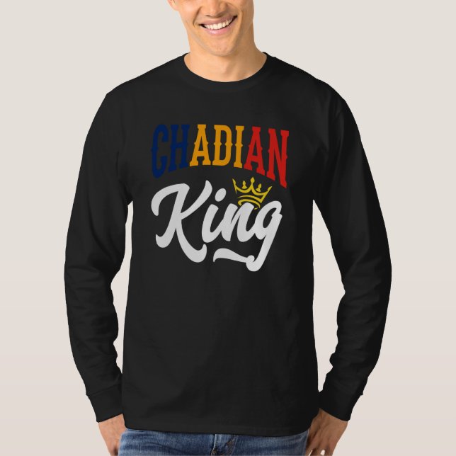Camiseta Chadian King Chad Chadian Chad Flag (Frente)