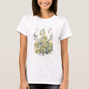Camiseta Chagas e margaridas: 1.Nasturtium Indicum; 2.B