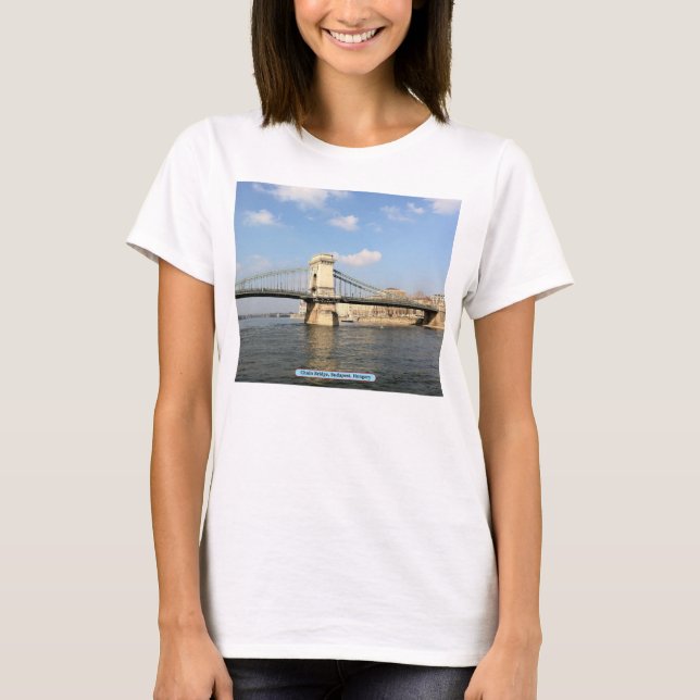 Camiseta Chain Bridge, Budapeste, Hungria (Frente)