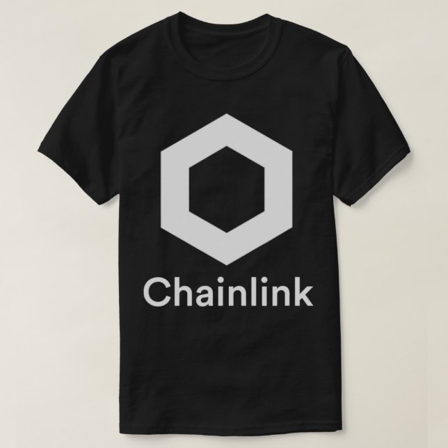 Camiseta Chainlink LINK Logo, Chainlink Crypto Logo Blockch (Frente do Design)