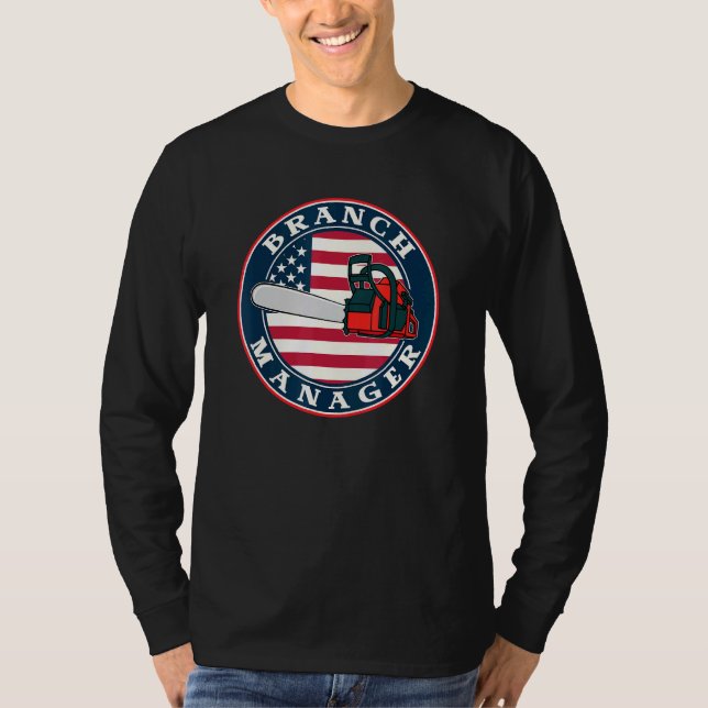 Camiseta Chainsaw American Flag Branch Manager (Frente)