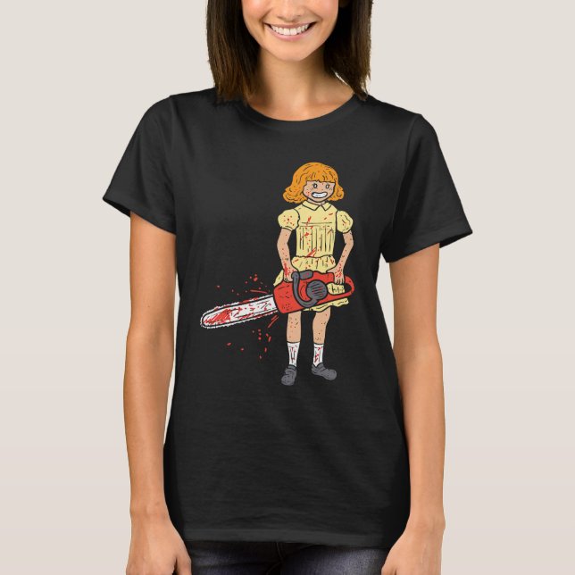 Camiseta Chainsaw Girl I Horror Punk Gothic Pastel Goth Hal (Frente)
