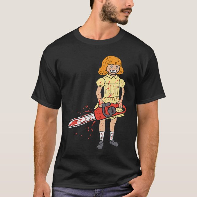 Camiseta Chainsaw Girl I Horror Punk Gothic Pastel Goth Hal (Frente)
