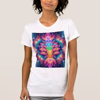 Camiseta Chakra Lotus Ascensão — Radiação de Geometria Sagr