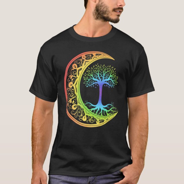 Camiseta Chakra Tree Of Life Mandala Zen Yoga Om Símbolo Bu (Frente)