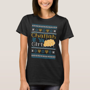 Camiseta Chalá Judeu Hanukkah Na Ya Girl Ugly Sweater Rua