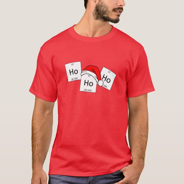 Camiseta Chalaça do Natal do elemento da química do Holmium (Frente)