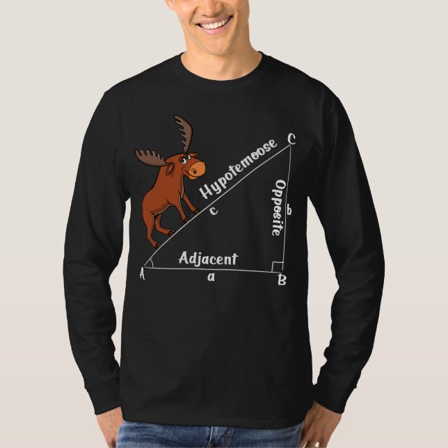 Camiseta Chalaça engraçada da piada dos alces da geometria (Frente)