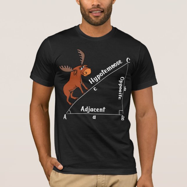 Camiseta Chalaça engraçada da piada dos alces da geometria (Frente)