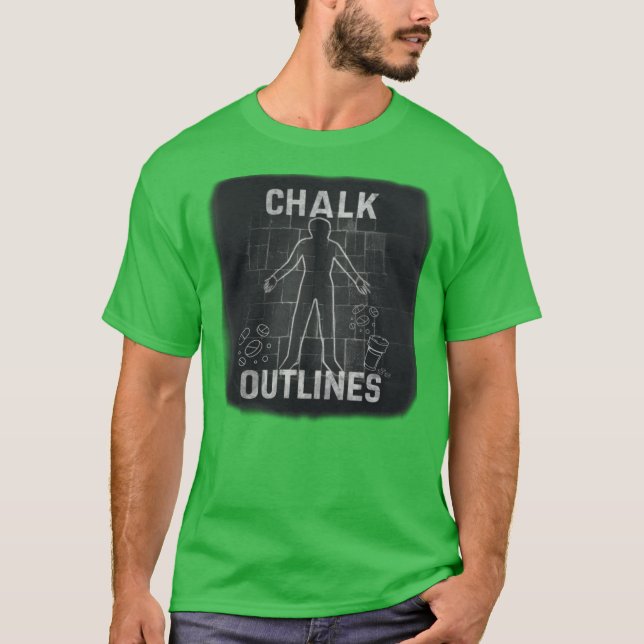 Camiseta Chalk Outlines Renegade Merch Hi Ren Gill Lyrics M (Frente)