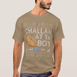 Camiseta Challah At Ya Boy Ugly Hanukkah Sweater Dreidel Ch