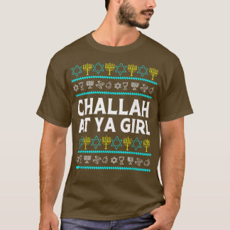 Camiseta Challah Na Sua Rapariga Engraçado Hanukkah Challah