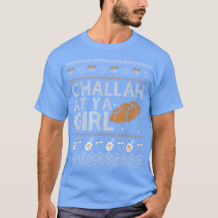 Camiseta Challah Na Ya Girl Hanukkah Menorah Light Jewat