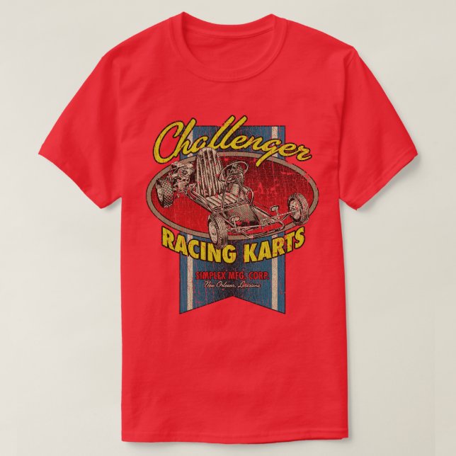 Camiseta Challenger Racing Karts 1960 (Frente do Design)