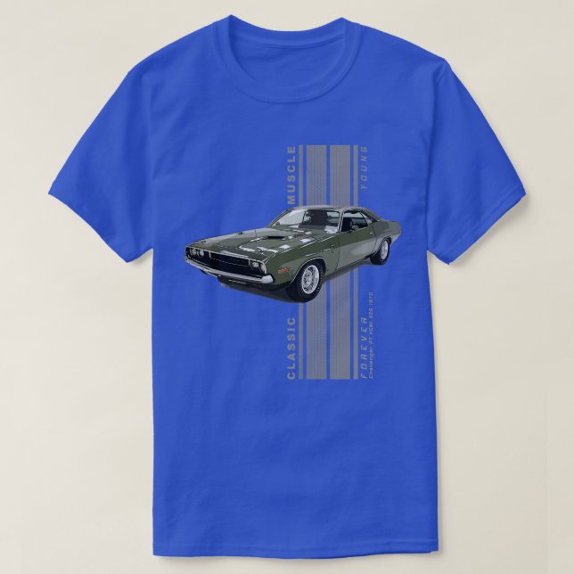 Camiseta Challenger RT HEMI Classic American Muscle Cars Vi (Frente do Design)