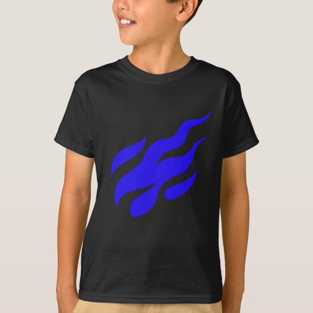 Camiseta Chama Azul de L (Frente)