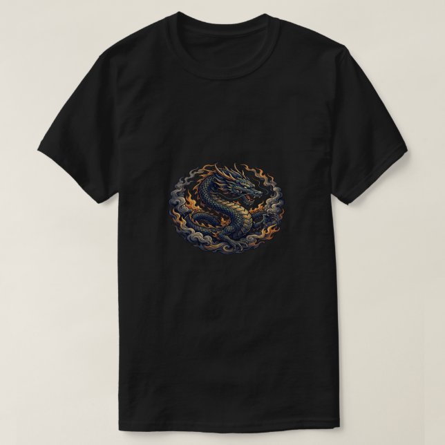 Camiseta Chama de Dragão (Frente do Design)