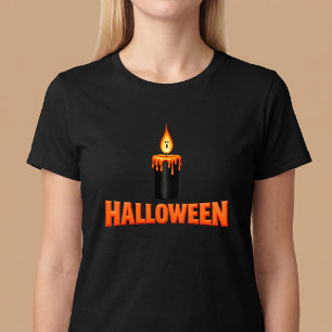 Camiseta Chama de Vela de Halloween