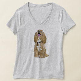 Camiseta Chama o amor de spaniel da Miniatura