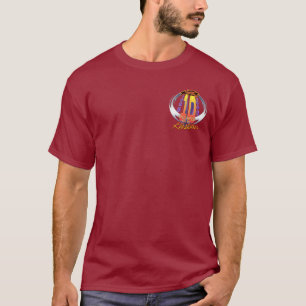 Camiseta chama real rasgada 10yr Divco LineArt-2sides-dark