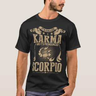 Camiseta Chama-se karma e SCORPIO.