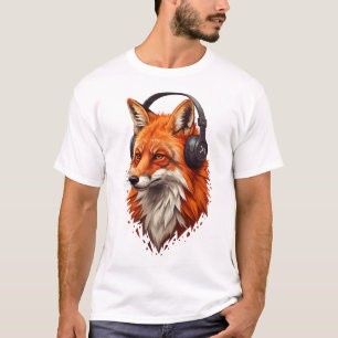 Camiseta Chama Sônica – Raposa Abstrata em Movimento