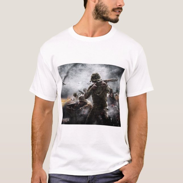 Camiseta Chamada à Guerra: Mundo em Guerra Fuzileiros Navai (Frente)