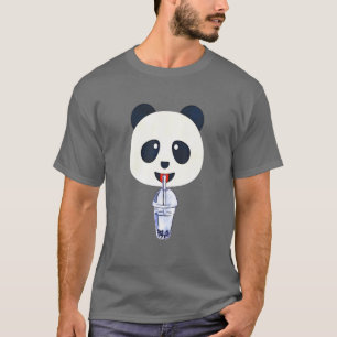Camiseta Chamada Boba Bubble milk Tea Smoothies Panda Smoot