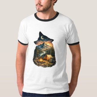 Camiseta Chamada da Aventura de Camping Selvagem