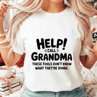Camiseta Chamada de Ajuda Divertida para a Vovó Presente pa