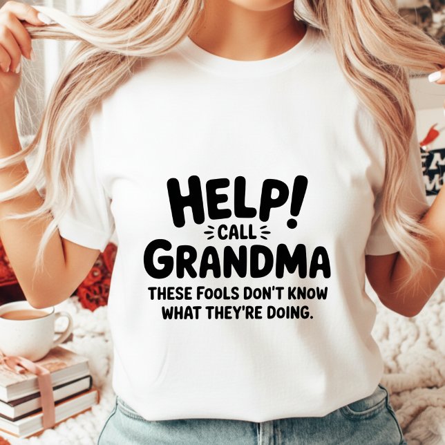 Camiseta Chamada de Ajuda Divertida para a Vovó Presente pa (Criador carregado)