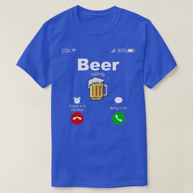 Camiseta Chamada de Cerveja (Frente do Design)