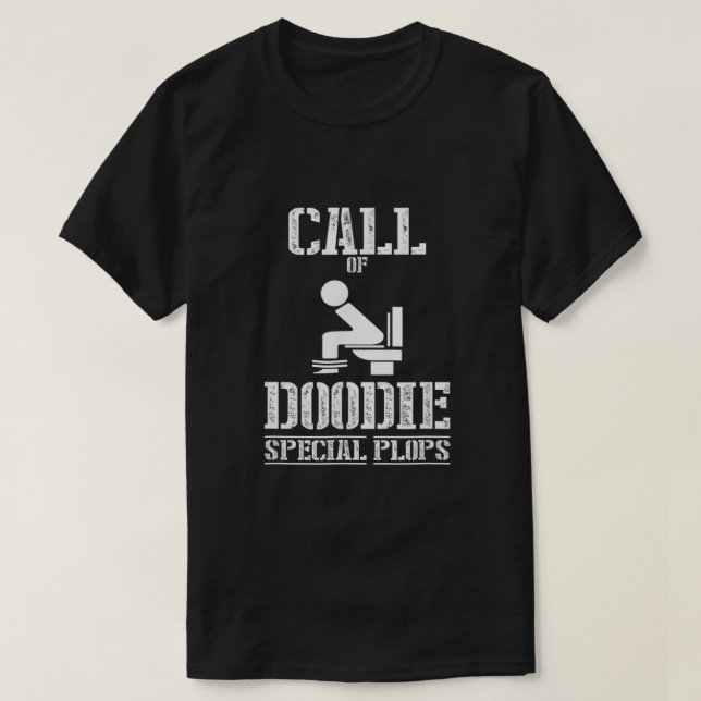 Camiseta Chamada De Doodie Special Plops Duty Tee (Frente do Design)