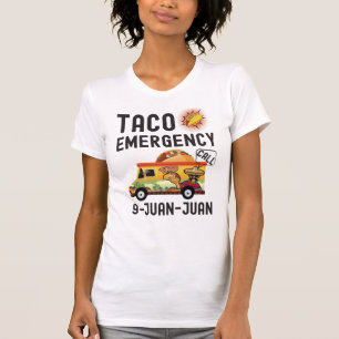 Camiseta Chamada de emergência 9 Juan do Taco Juan Cinco De