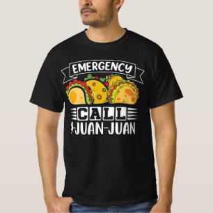 Camiseta Chamada de emergência do Taco 9 Juan Tacos Lover