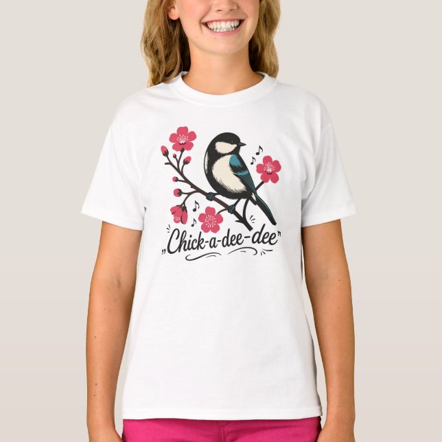 Camiseta Chamada de passarinho chick-a-dee-dee-dee (Frente)