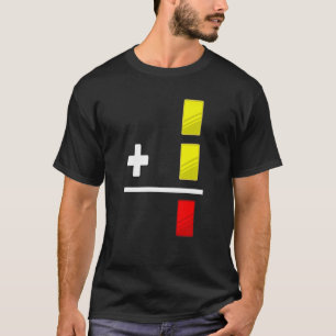 Camiseta Chamada de placa amarela embebida em placa vermelh