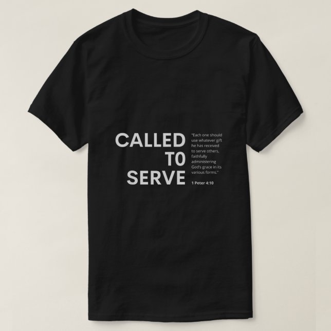 Camiseta Chamado Para Servir Missões Cristãs Gospel853 (Frente do Design)