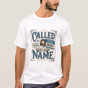 Camiseta Chamado Pelo Nome Jesus Nome Etiqueta Olá Cristão