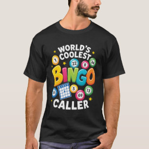 Camiseta Chamador de Bingo Mais Legal do Mundo Bolas Numera