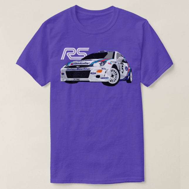 Camiseta Chamador de Rally Car Colin McRae MK1 RS hatch Lon (Frente do Design)