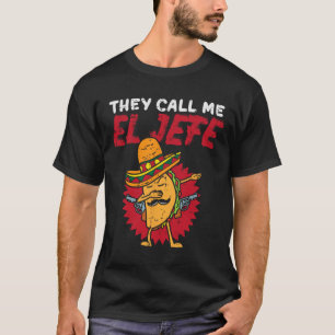 Camiseta Chamam-me El Jefe Taco Funny Chefe Cinco De Mayo