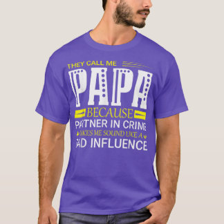 Camiseta Chamam-Me Papá Porque Parceiro Em Presentes De Cri
