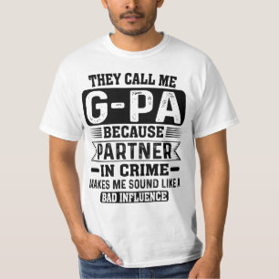 Camiseta Chamam-Me Parceiro G-pa Em Crimes Pais Papa