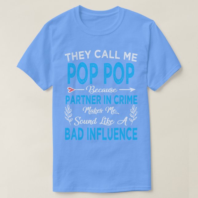 Camiseta Chamam-me pop pop (Frente do Design)