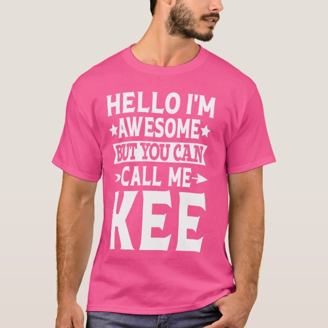 Camiseta Chamar Sobrenome Chamar-me Kee Family Team Kee Kee (Frente)