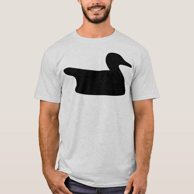 Camiseta Chamariz do pato preto do vintage (Frente)