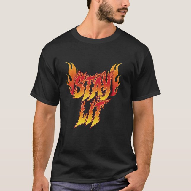 Camiseta Chamas Acesas Inspiração Bombeiro  (Frente)